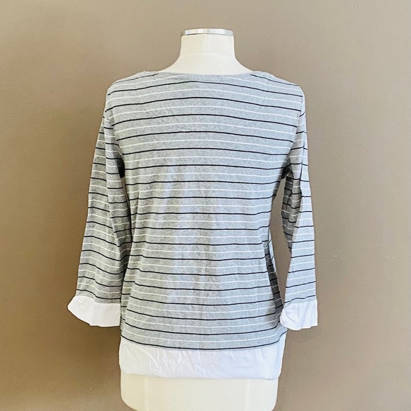 Buffalo Striped Cotton Shirt Mock Dress, Size L - Picture 3 of 4